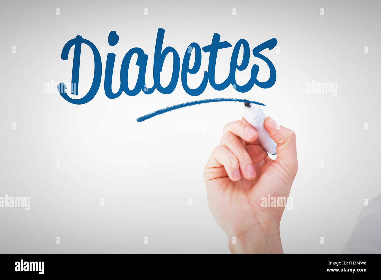 Diabetes against businessmans hand writing with marker Stock Photo - Alamy