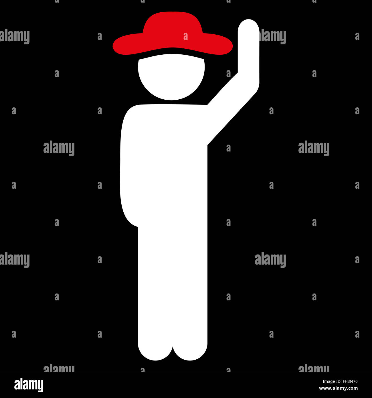 Fellow Hello Icon Stock Photo - Alamy