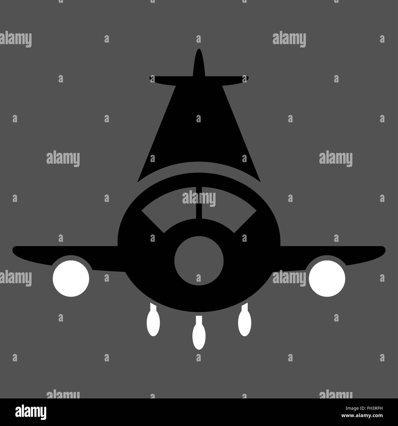 Cargo Plane Flat Icon Stock Photo - Alamy