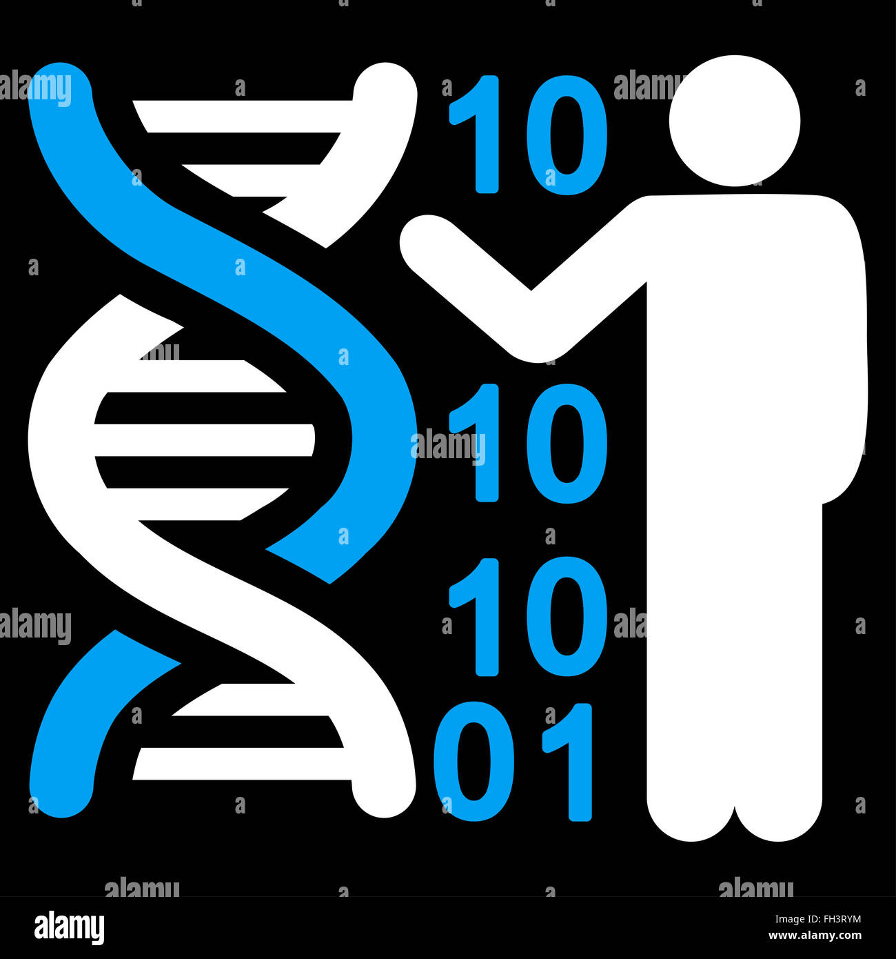 Dna Code Report Icon Stock Photo - Alamy