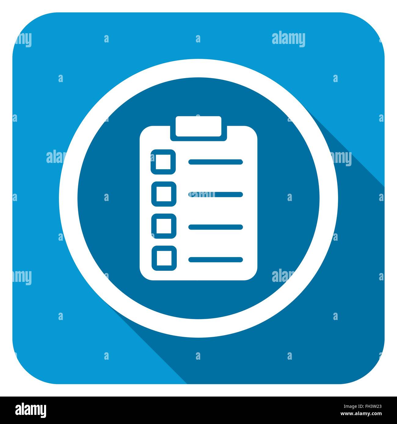 Test Task Longshadow Icon Stock Photo - Alamy