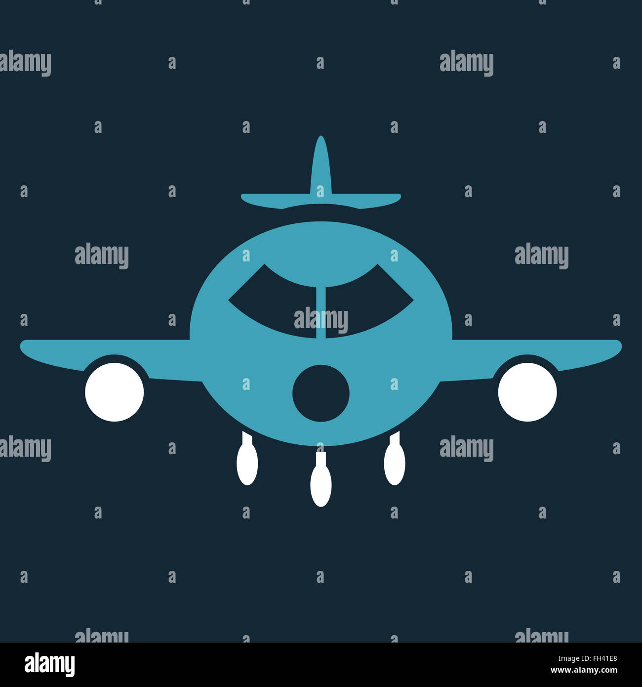 Cargo Aircraft Flat Icon Stock Photo - Alamy