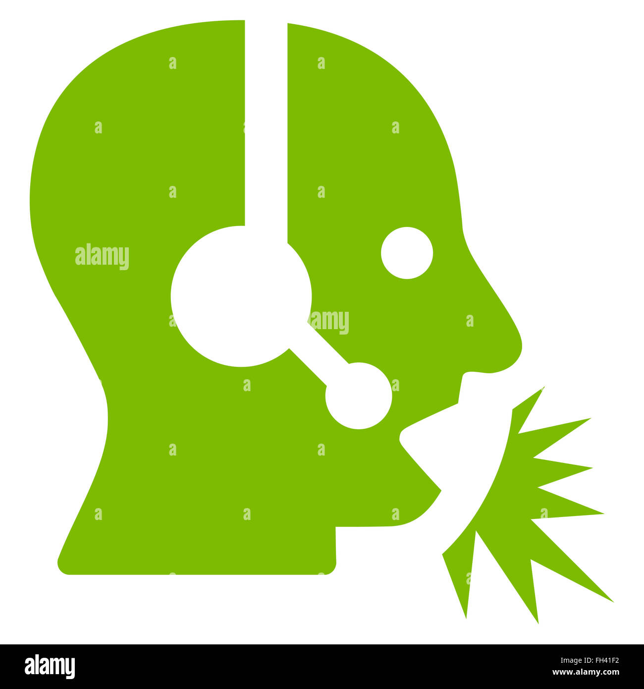 Operator Speech Flat Icon Stock Photo - Alamy