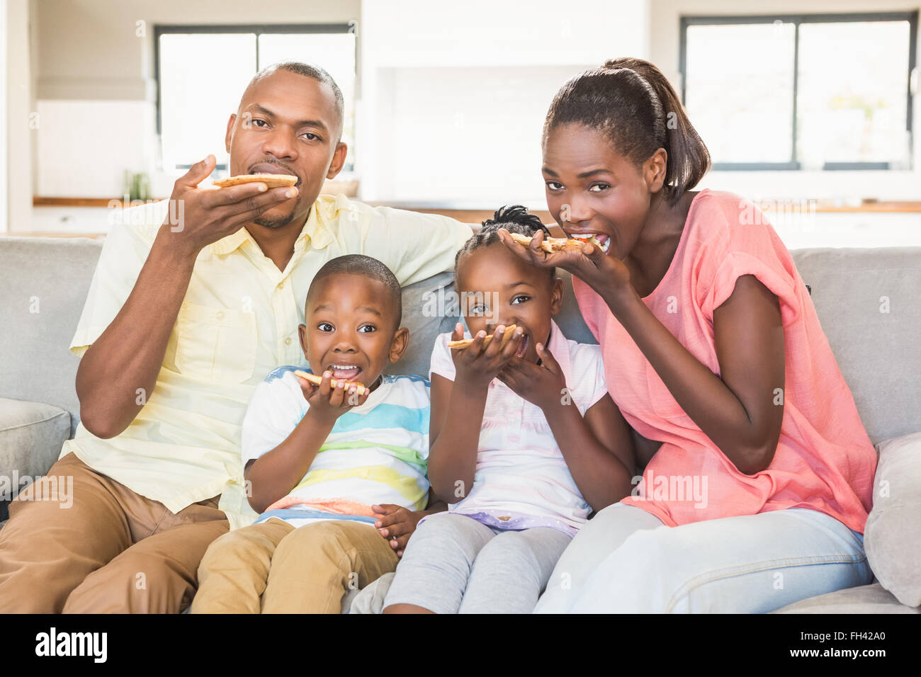 Kids Watching Tv And Eating