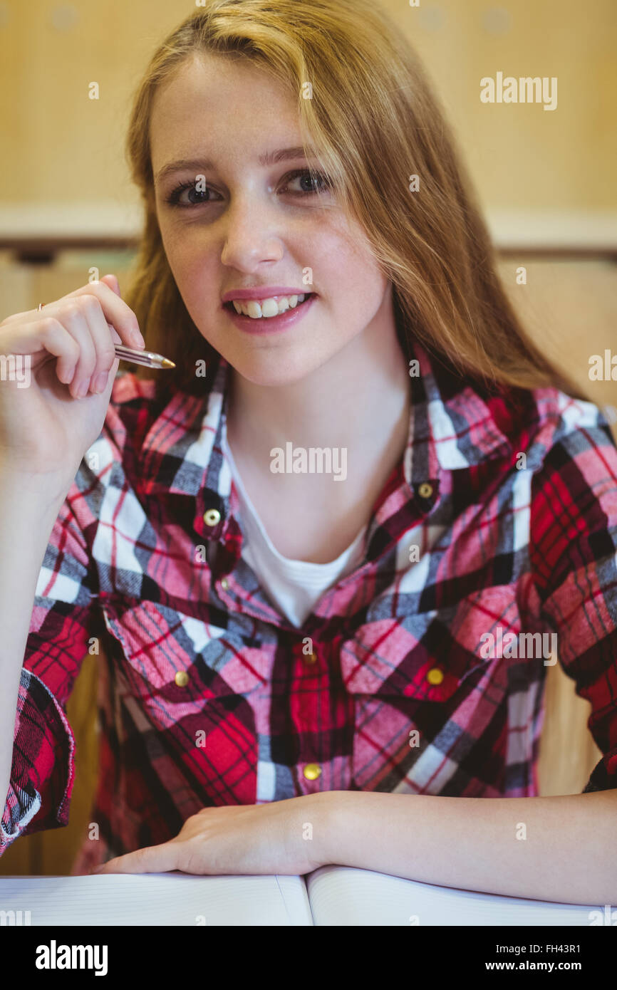 Smiling student looking at the camera Stock Photo - Alamy
