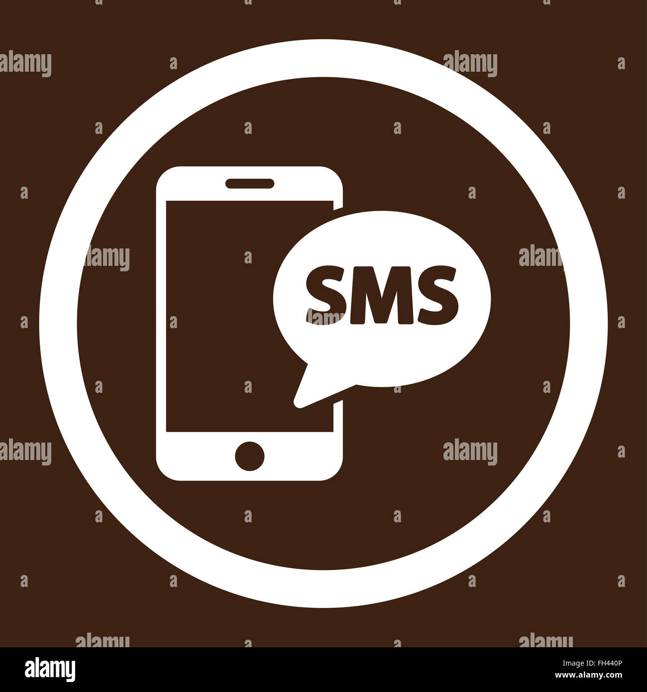 Phone Sms Rounded Vector Icon Stock Photo - Alamy