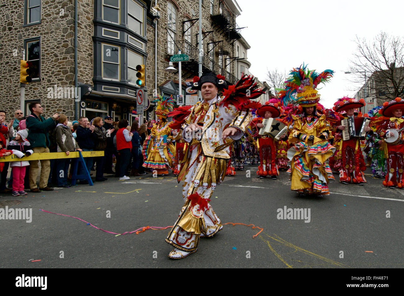2nd annual Mummers' Mardi Gras parade brings many to Manayunk to see