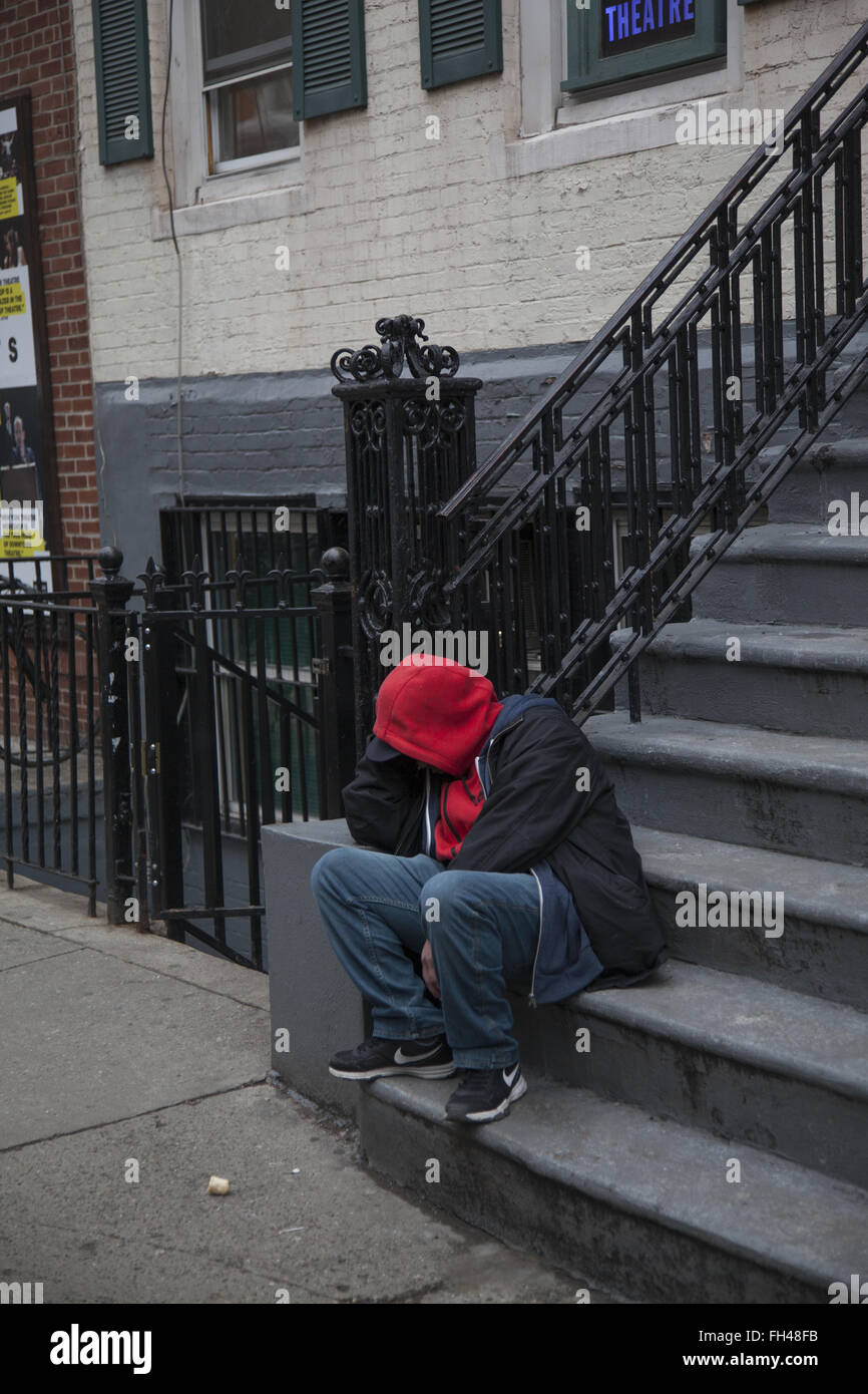 Village east greenwich sleeping man hi-res stock photography and images ...