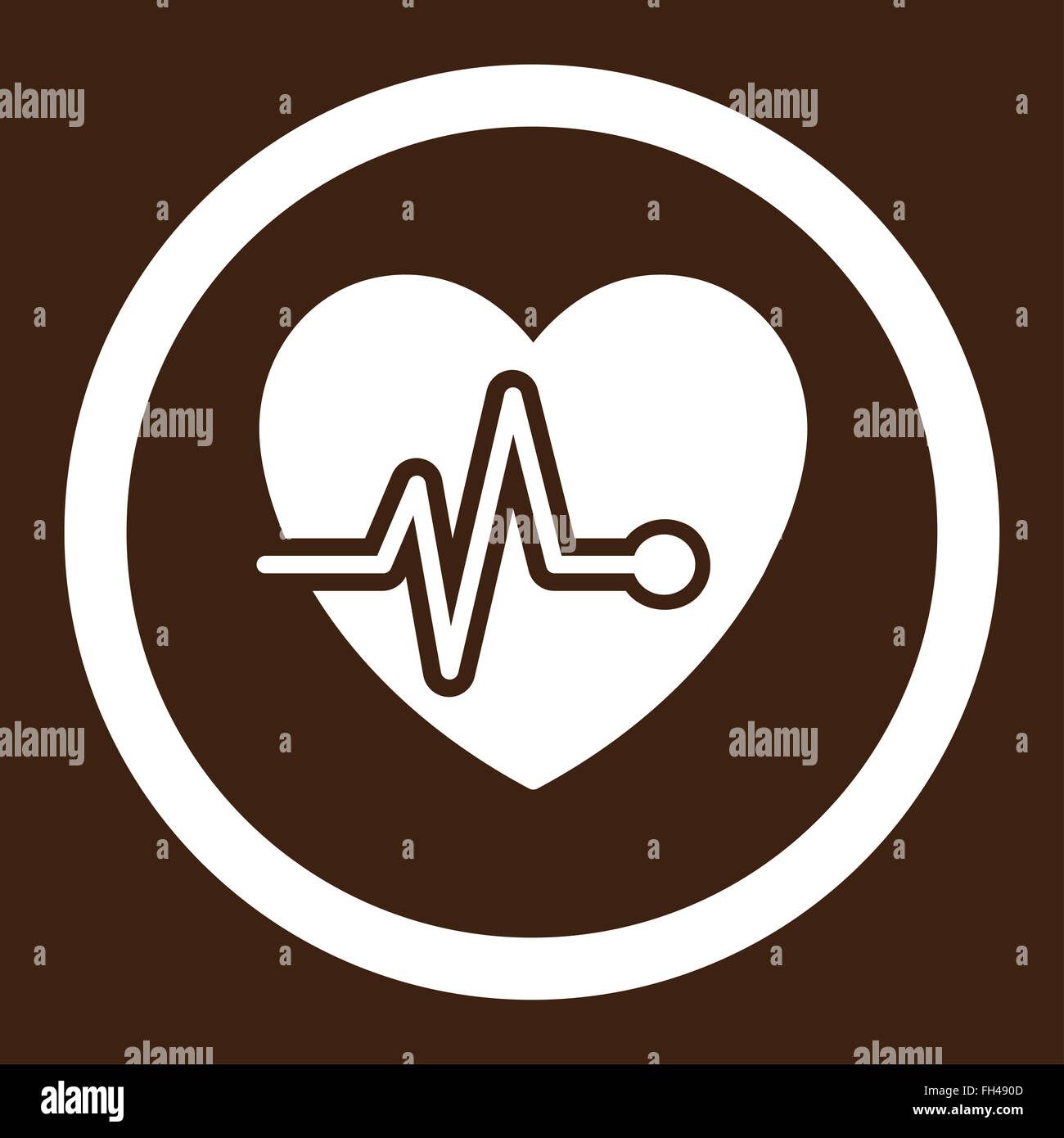 Heart Pulse Rounded Vector Icon Stock Photo - Alamy