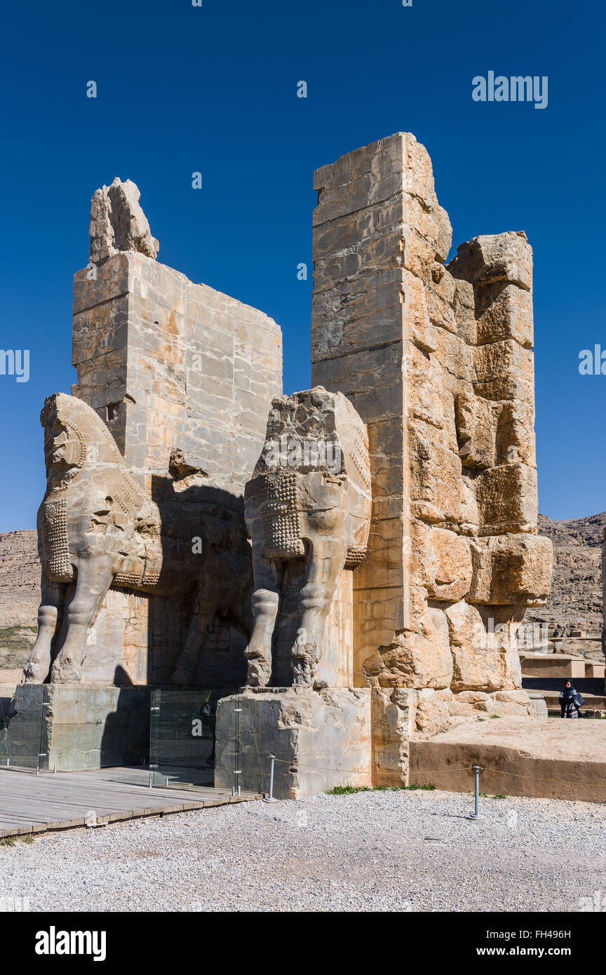 Ancient ruins of Persepolis, the most important city of old Persia. Iran, 2016 Stock Photo