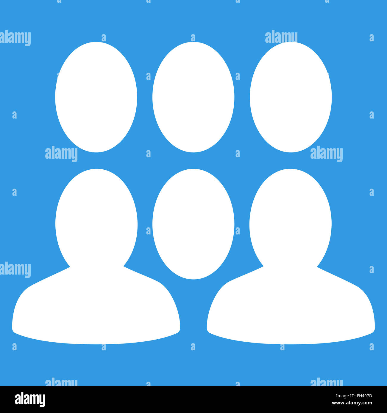 Crowd Flat Icon Stock Photo - Alamy