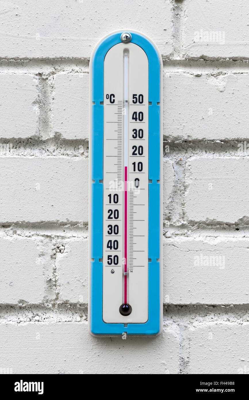 Glass Alcohol Thermometer Degrees Celsius Measuring Stock Photo