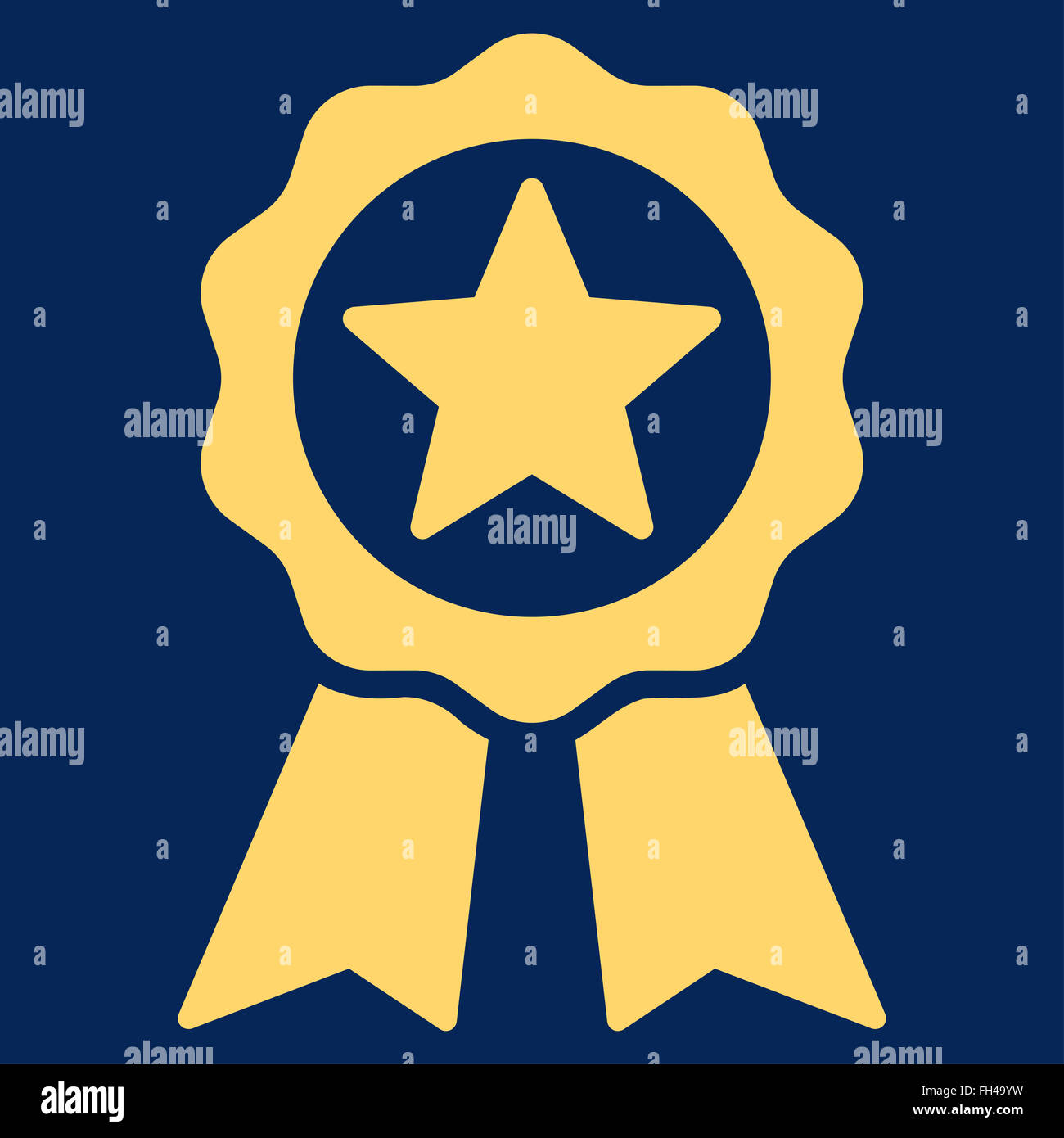 Certification Seal Flat Icon Stock Photo - Alamy
