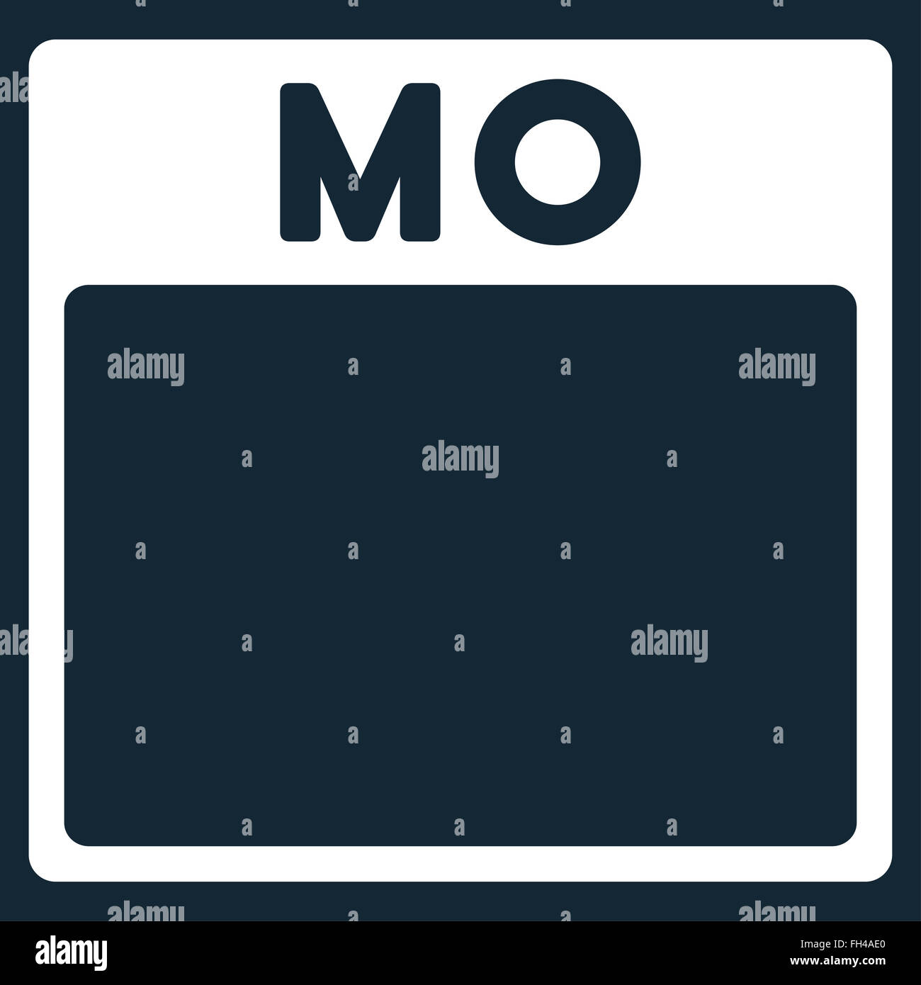Monday Flat Icon Stock Photo - Alamy