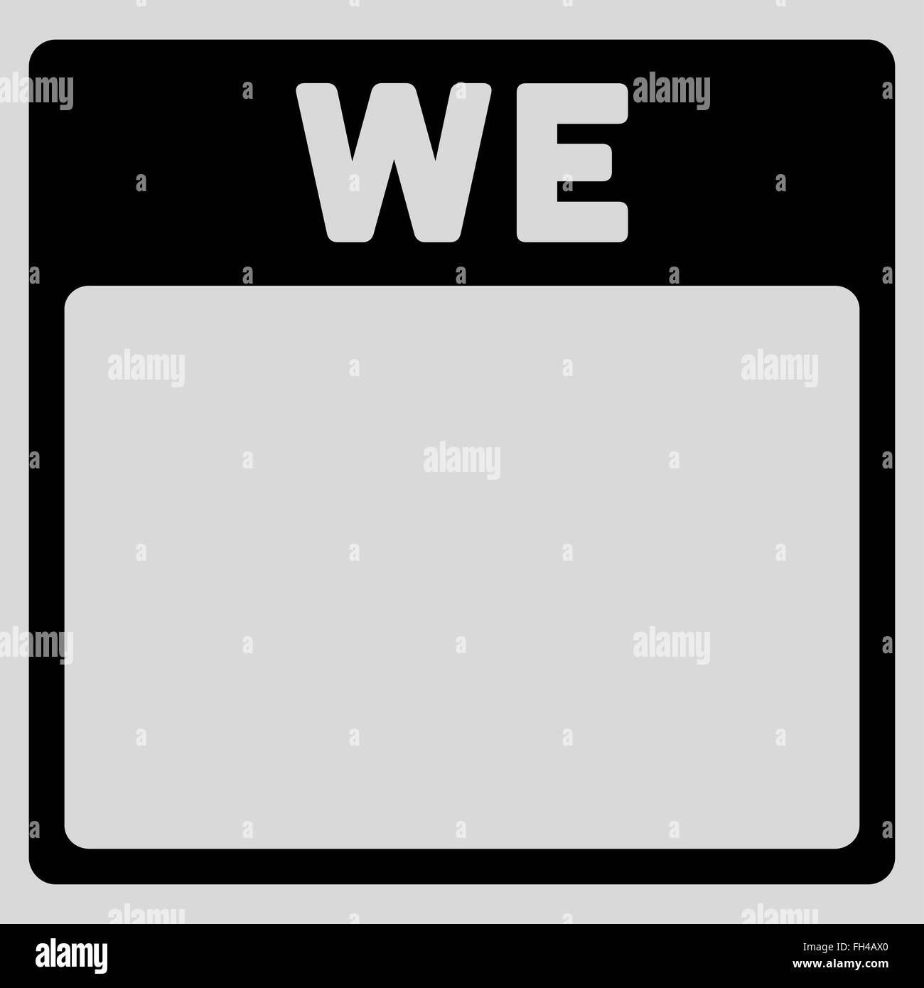 Wednesday Flat Icon Stock Photo - Alamy