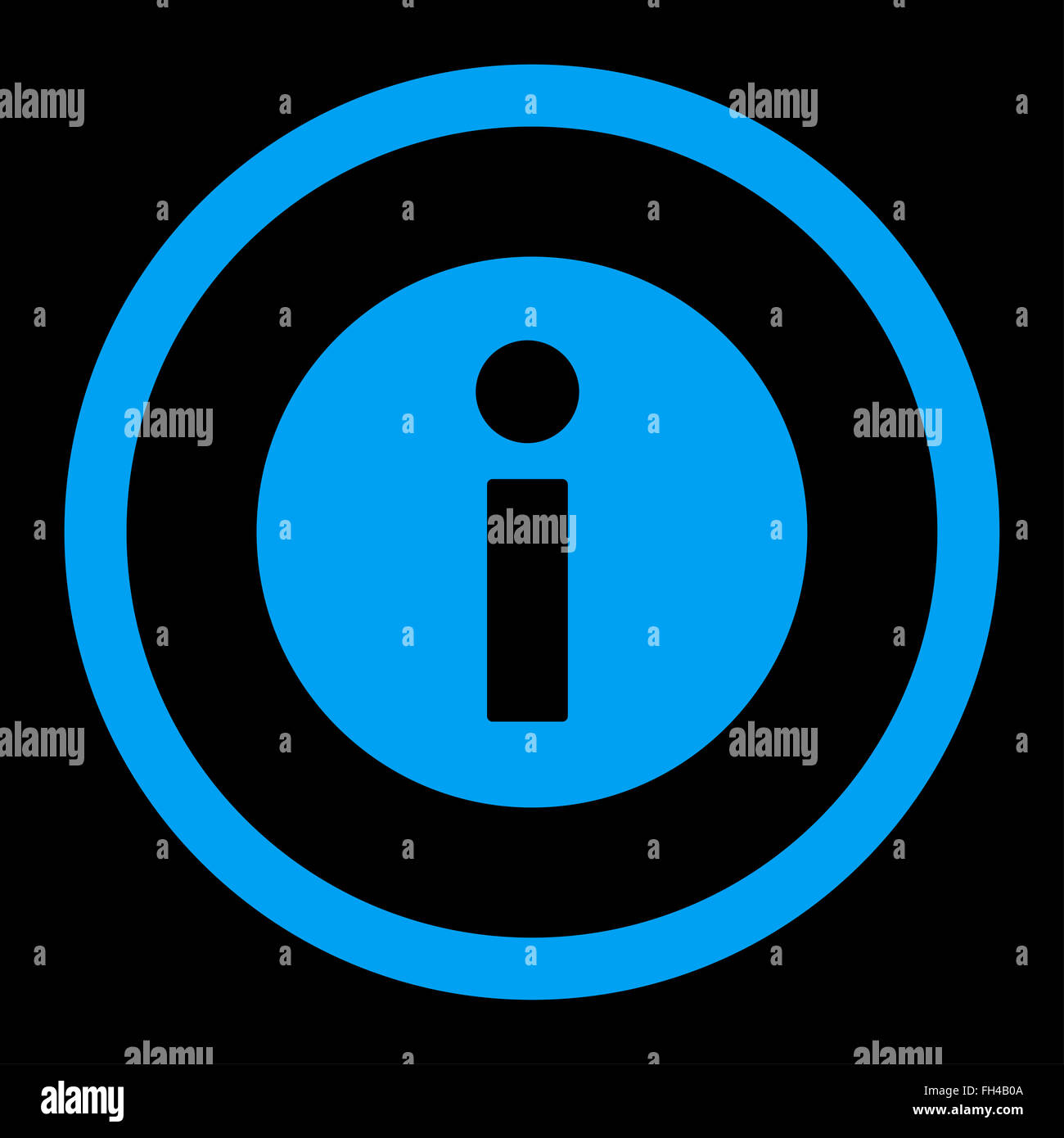 Information flat blue color rounded raster icon Stock Photo - Alamy