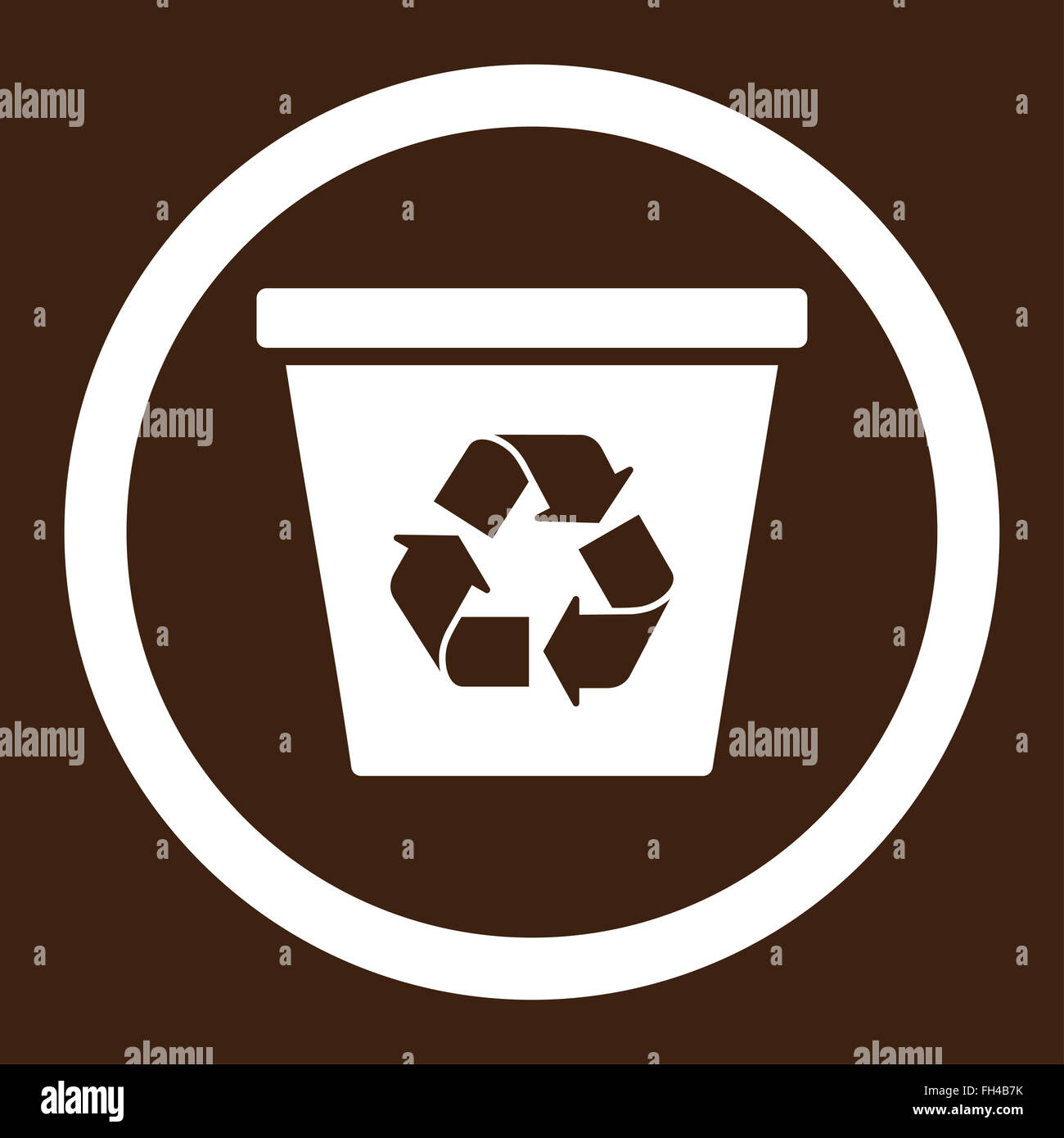 Recycle Bin Rounded Vector Icon Stock Photo - Alamy