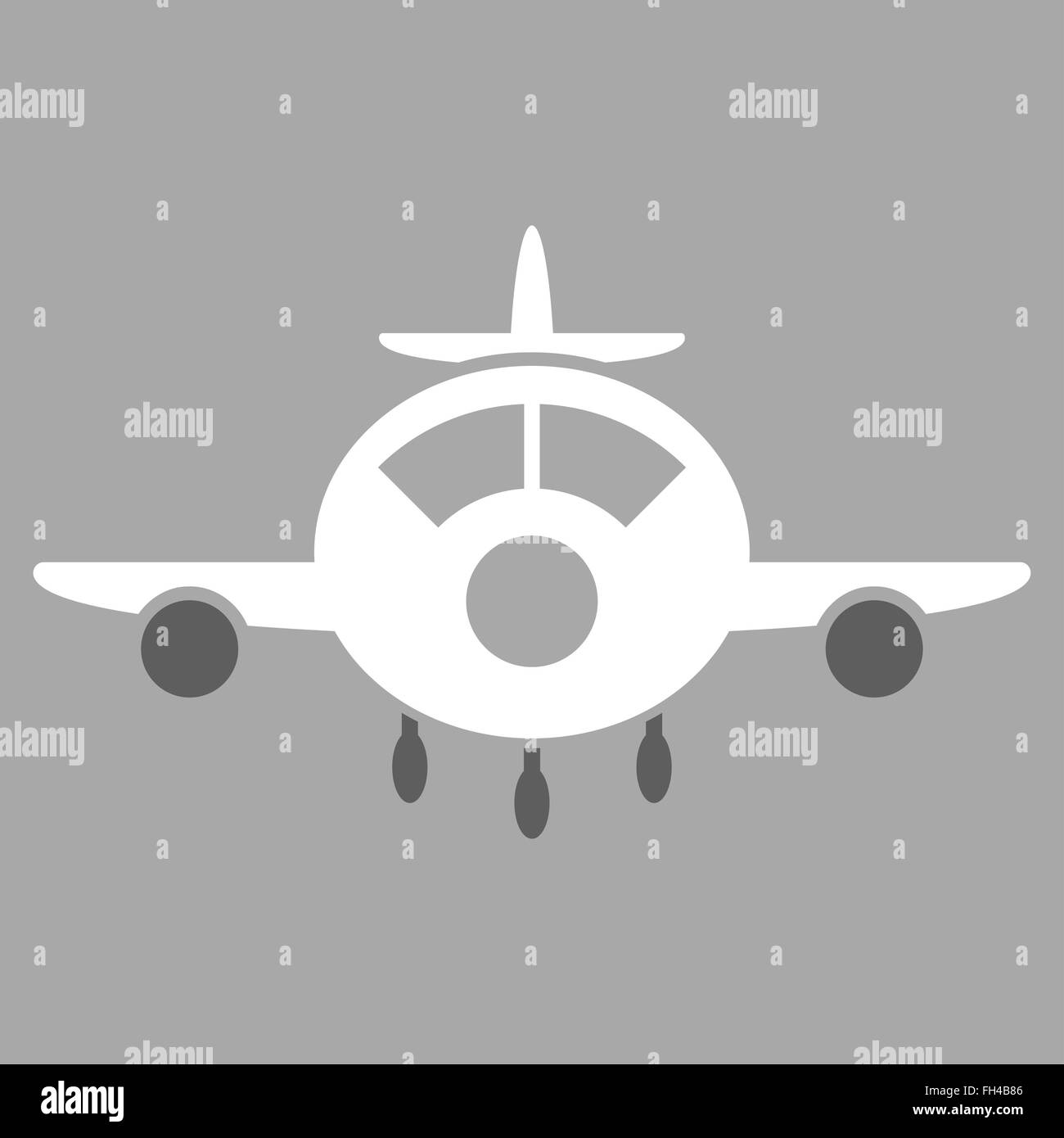 Aircraft Flat Icon Stock Photo - Alamy
