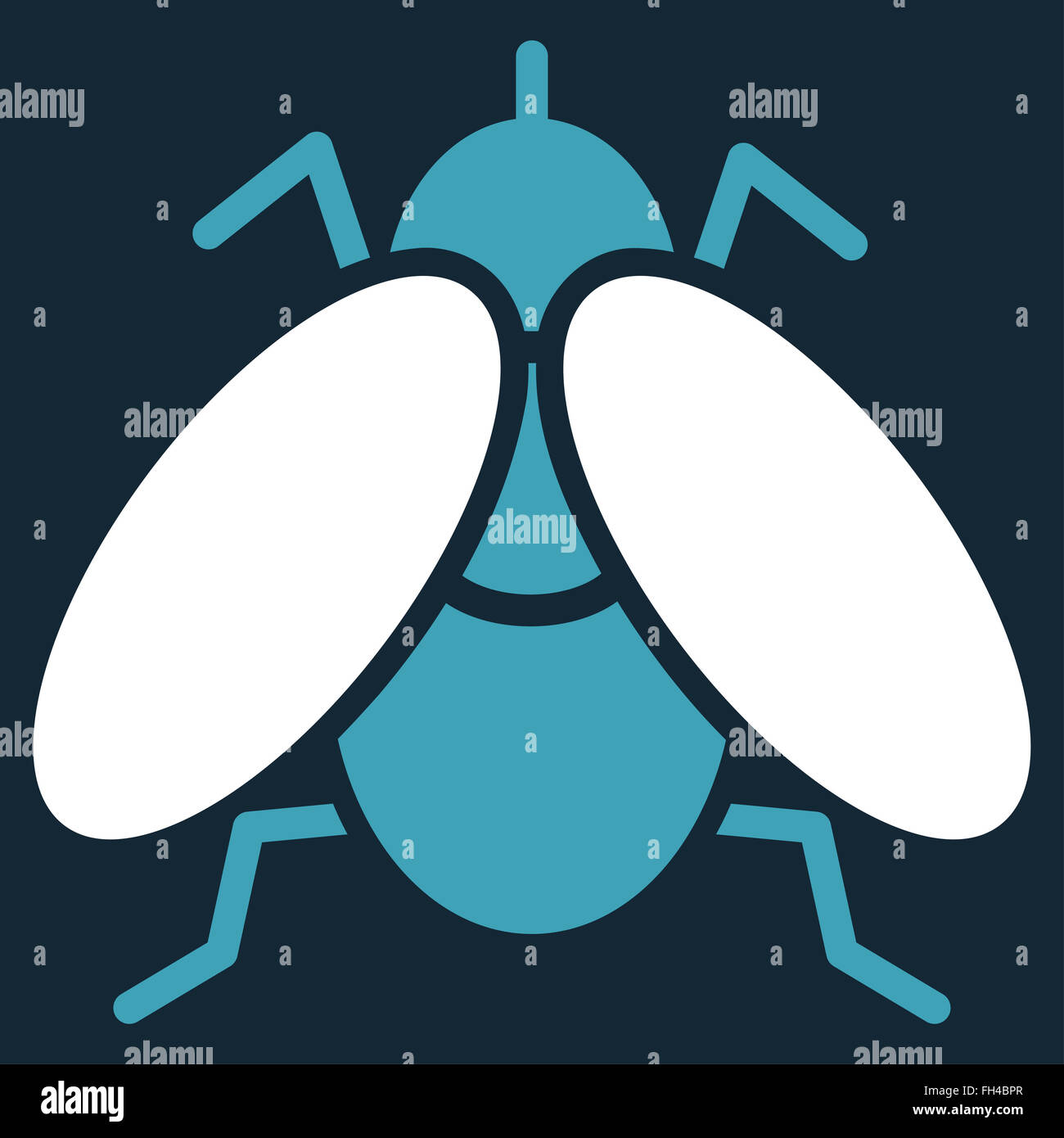 Fly Flat Icon Stock Photo - Alamy