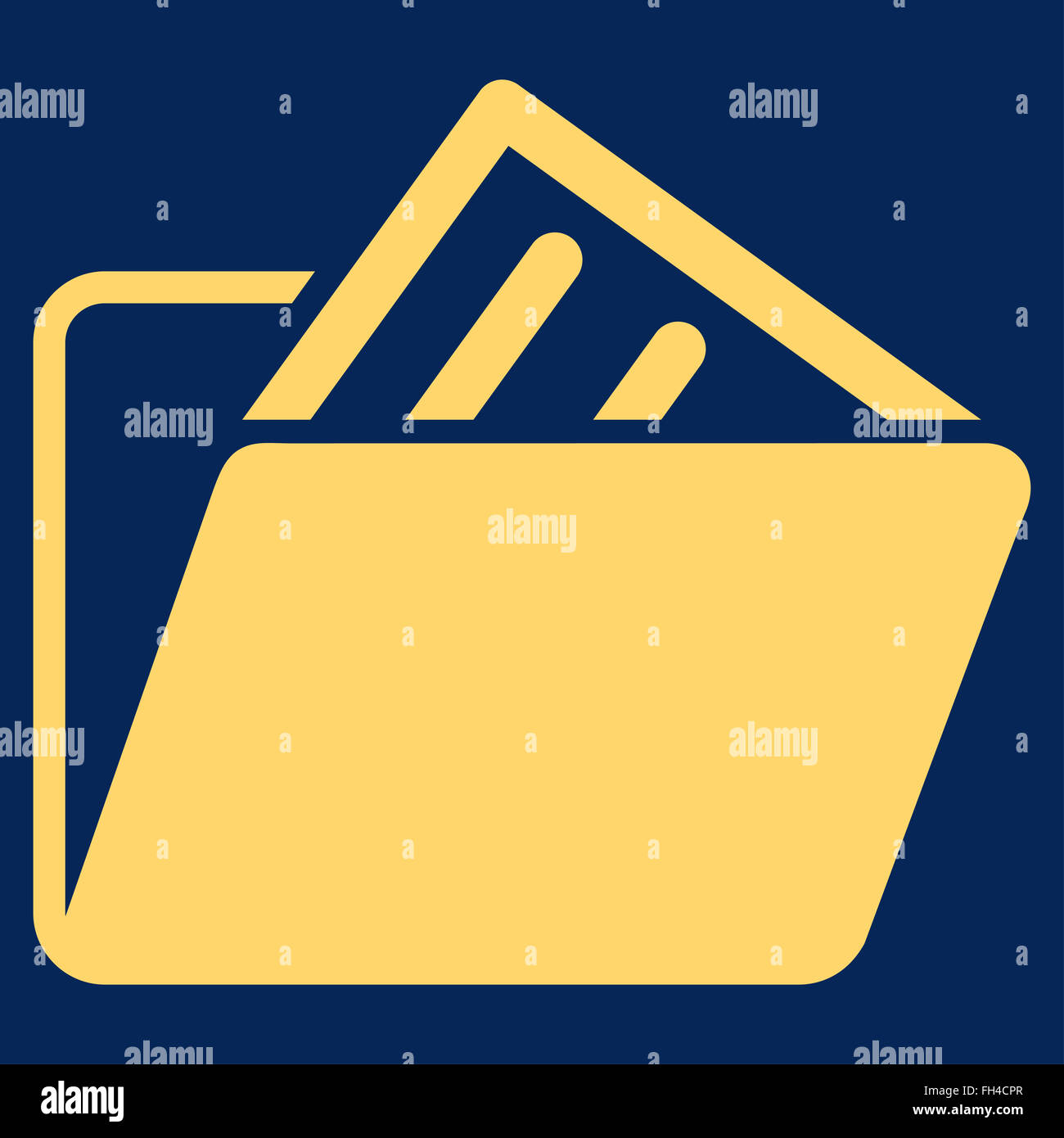 Document Folder Flat Icon Stock Photo - Alamy