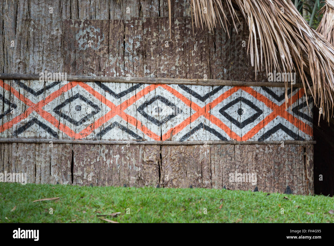 Indian Hut in Brasil. Stock Photo