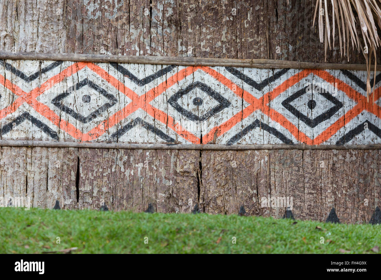 Indian Hut in Brasil. Stock Photo