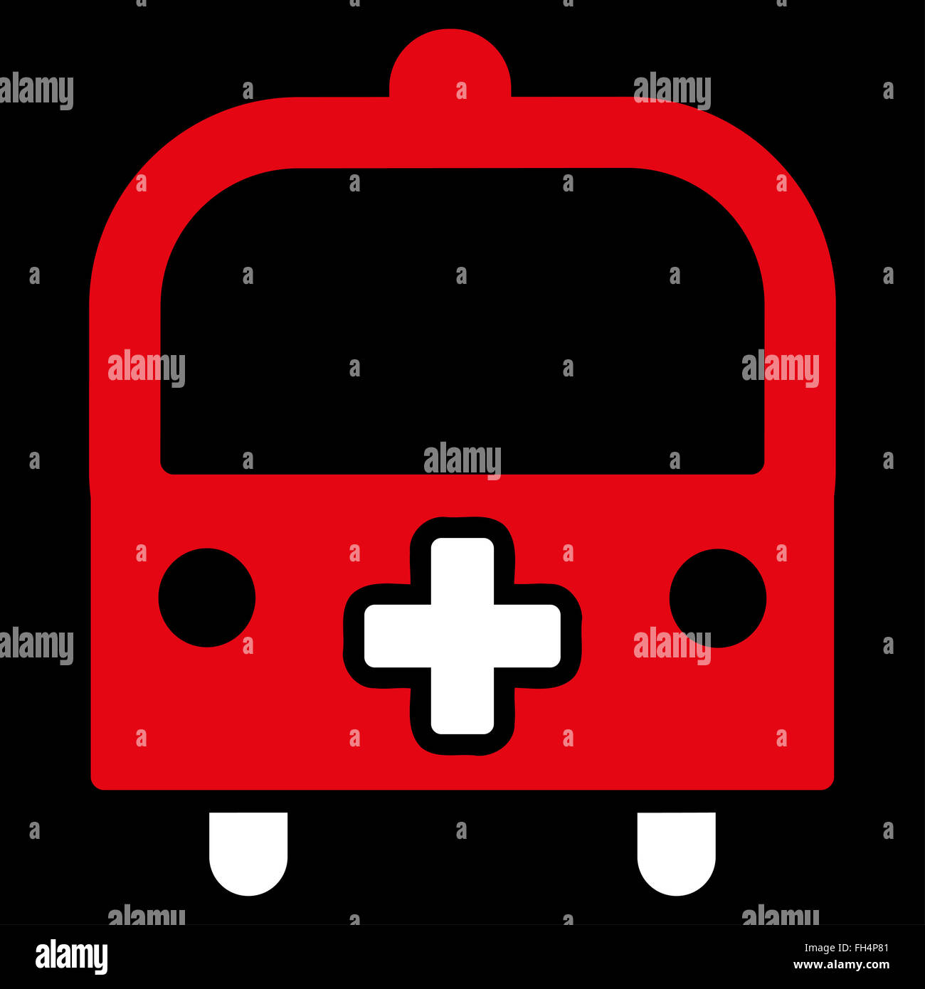 Medical Bus Icon Stock Photo - Alamy