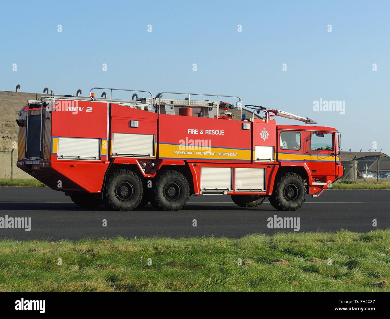 A Carmichael MFV 2 fire tender of the Defence Fire and Rescue Service ...