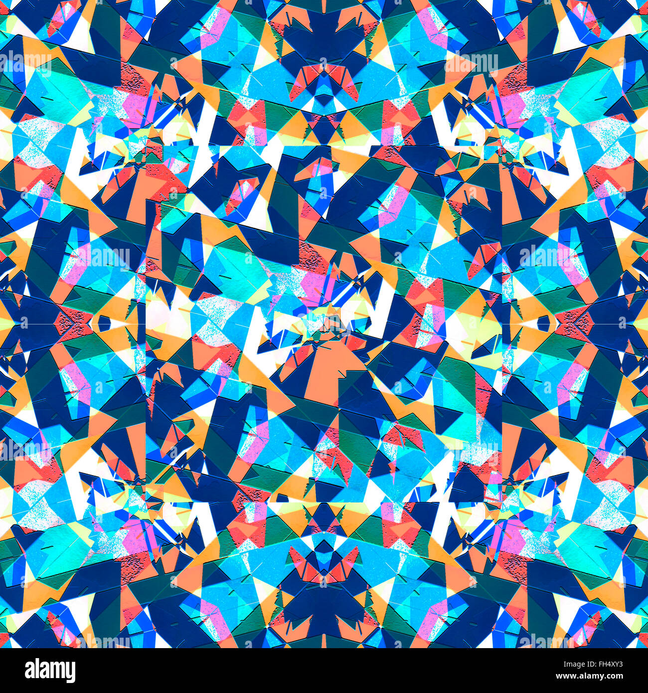 Modern geometric abstract intricate sharp seamless pattern mosaic in