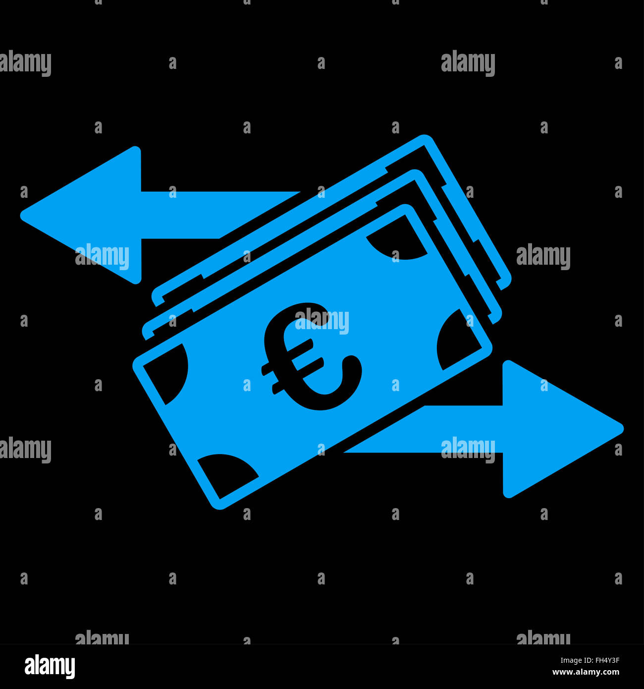 Euro Money Transfer Icon Stock Photo - Alamy