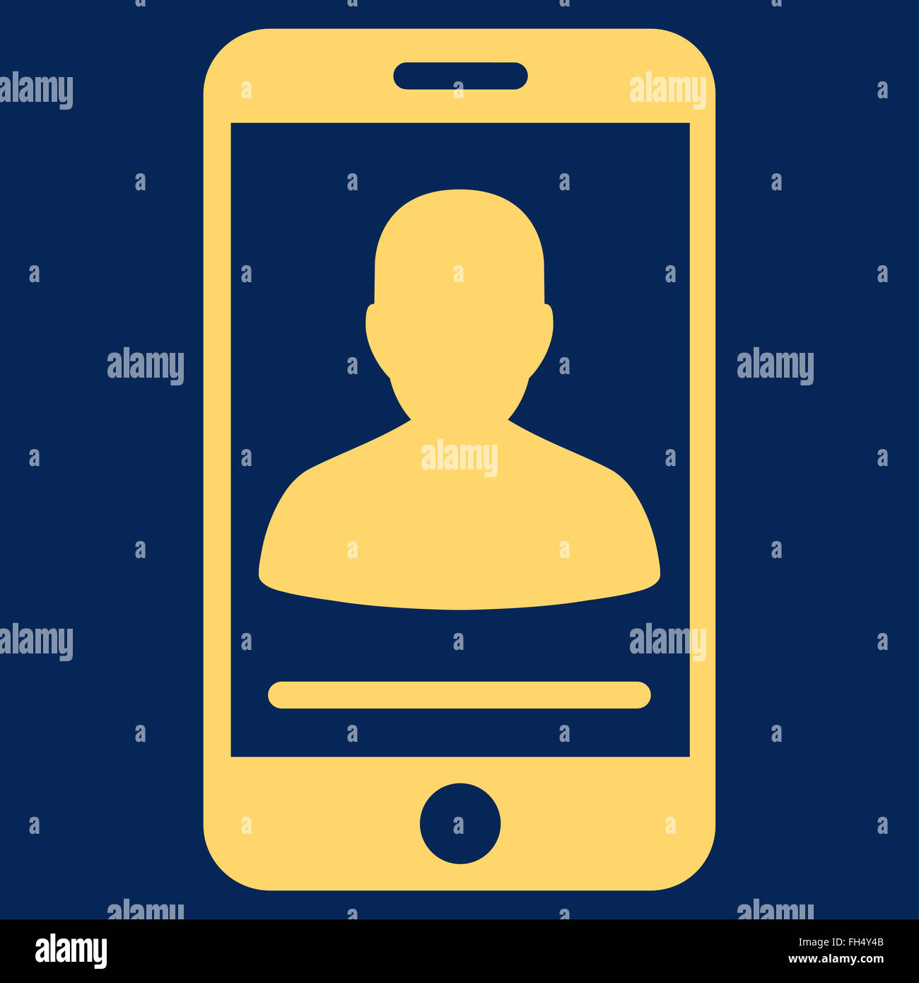 Mobile Contact Icon Stock Photo Alamy