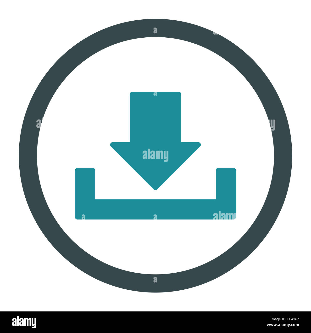 Download flat soft blue colors rounded raster icon Stock Photo - Alamy