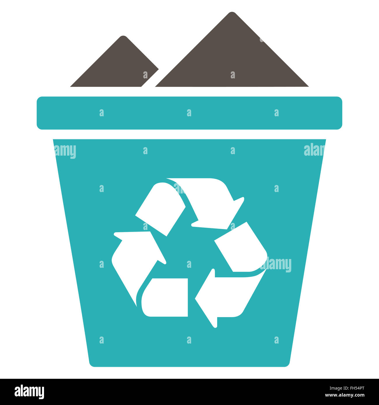 Full Recycle Bin Icon Stock Photo Alamy