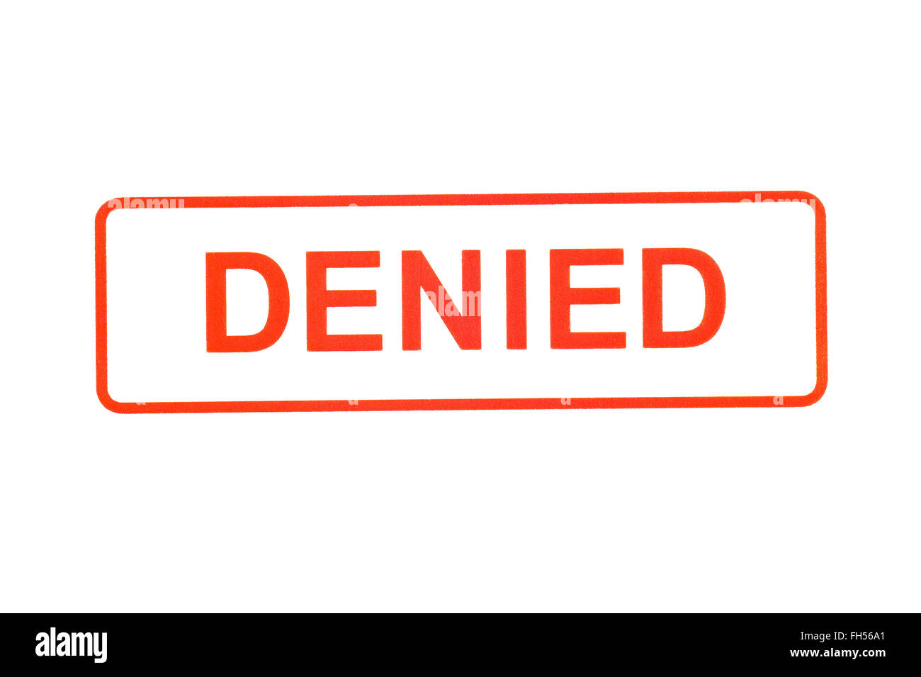 Denied Rubber Stamp Stock Photo