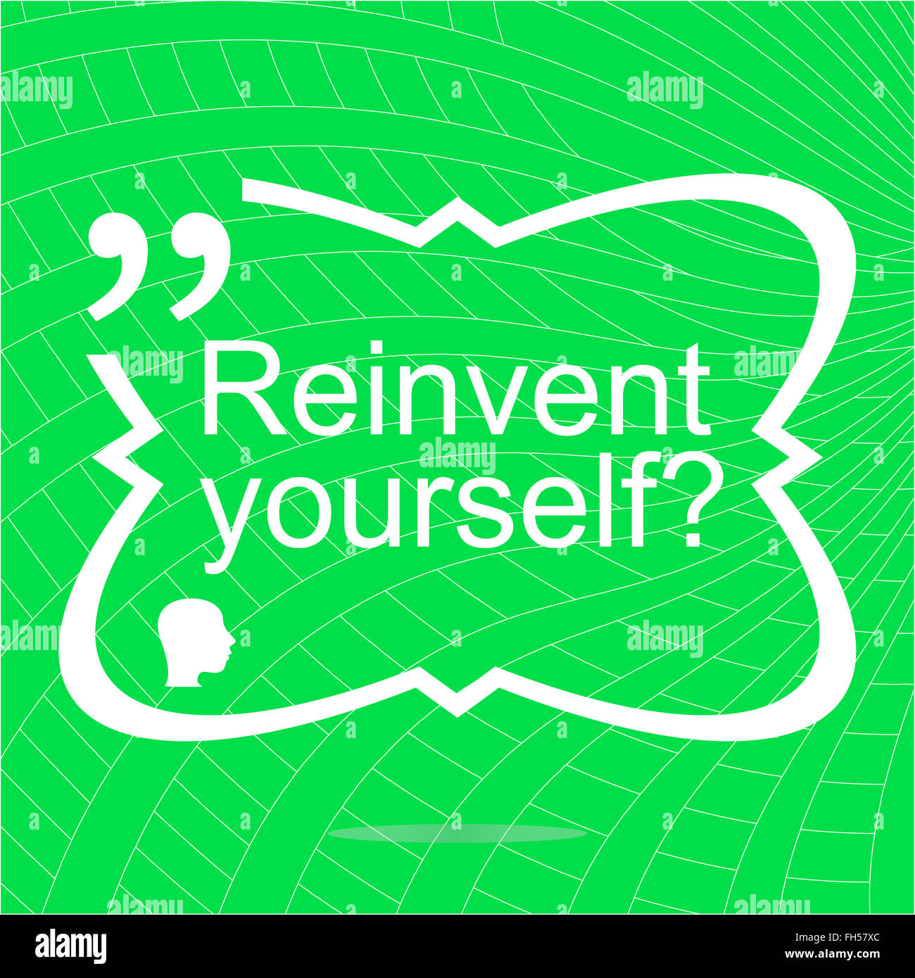 Reinvent yourself. Inspirational motivational quote. Simple trendy design. Positive quote. Vector illustration Stock Photo