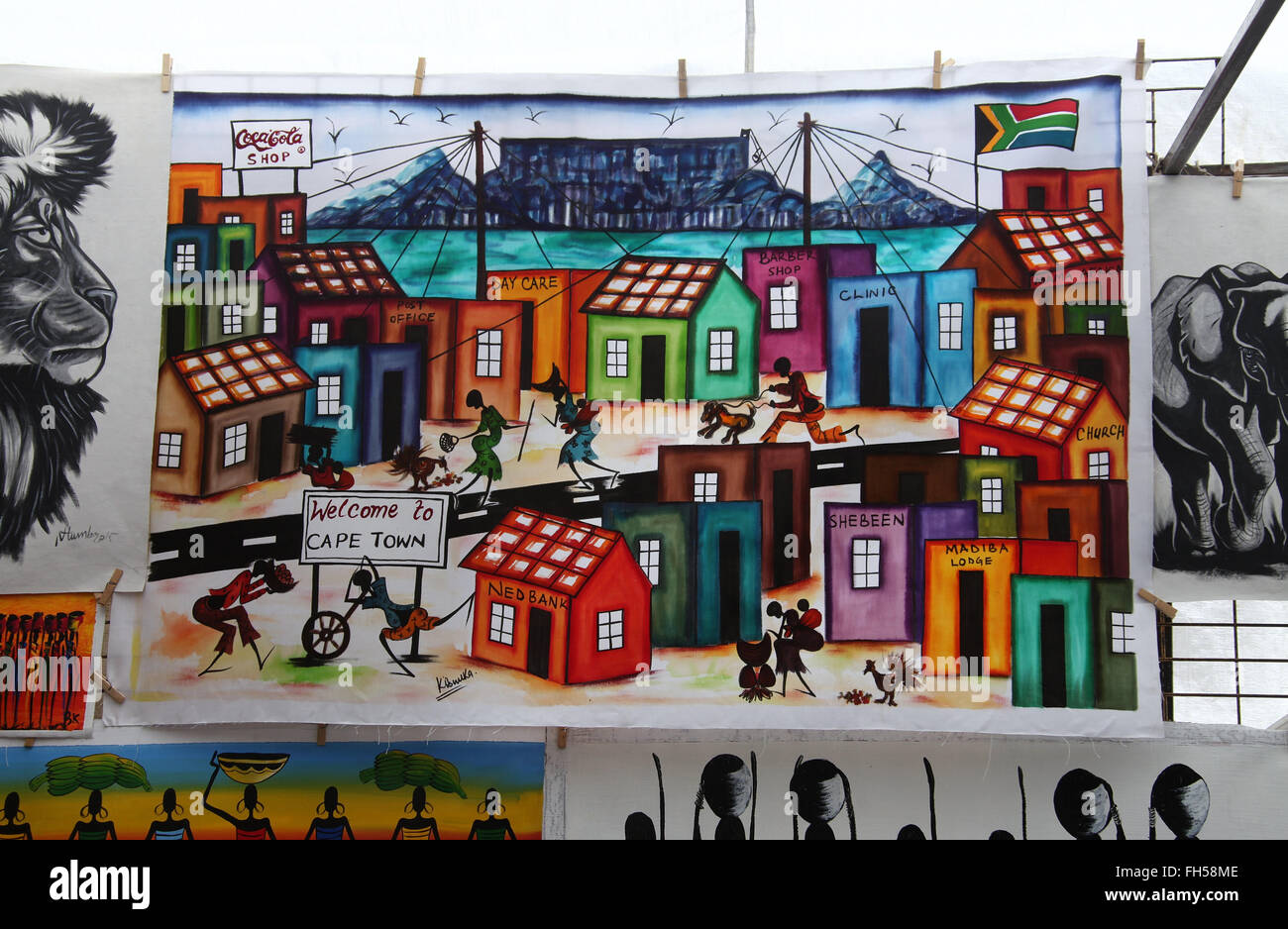 Township art south africa hi-res stock photography and images - Alamy