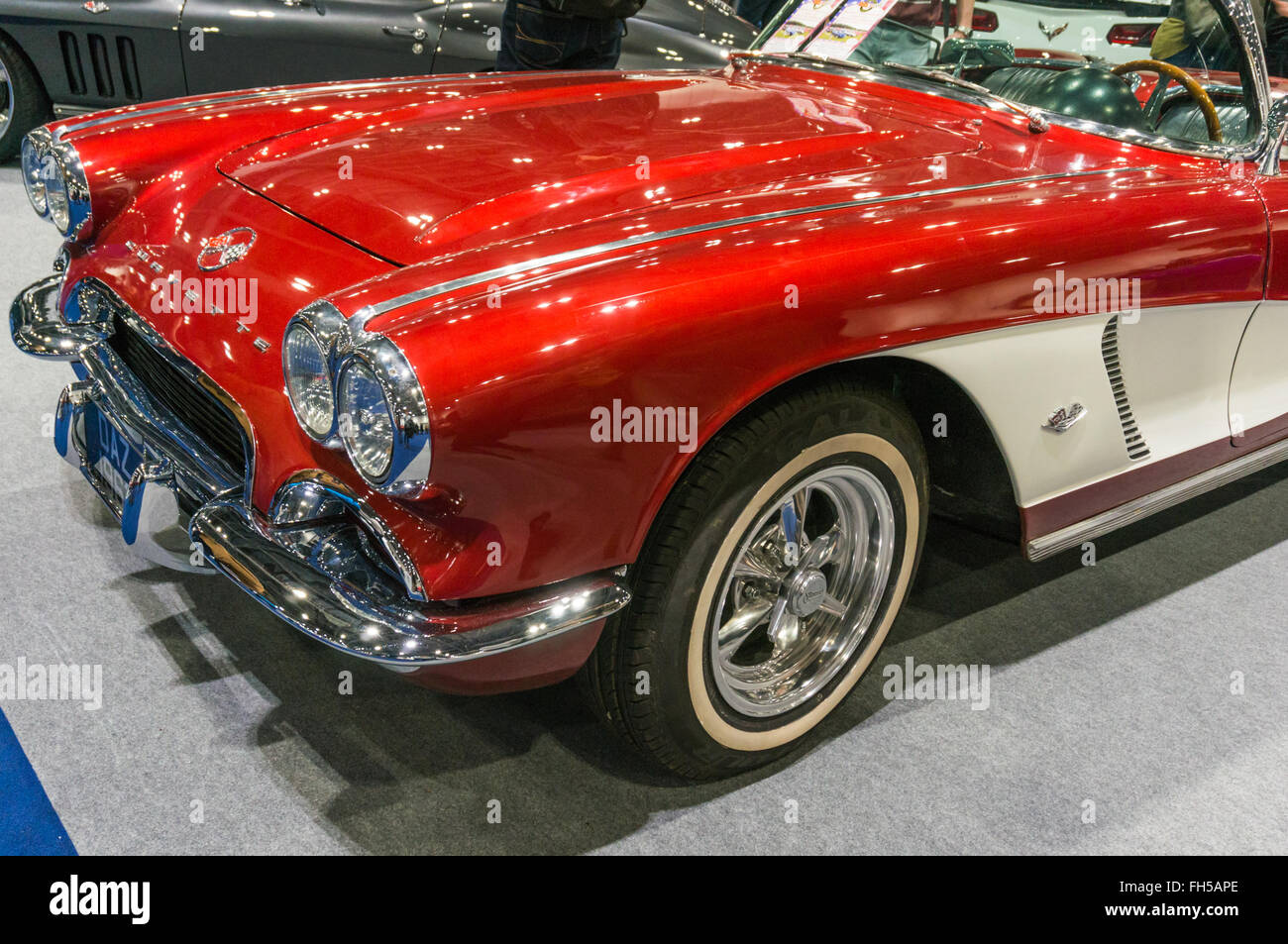 Corvette on display at the 2016 London Classic Car Show Stock Photo