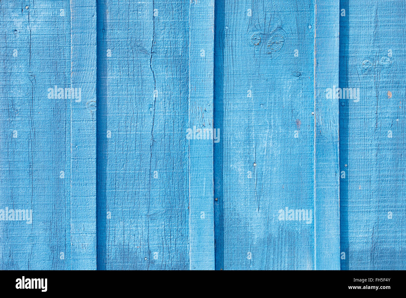 Close-up of Blue Painted Wooden Wall, Andernos, Arcachon, Gironde, Aquitaine, France Stock Photo