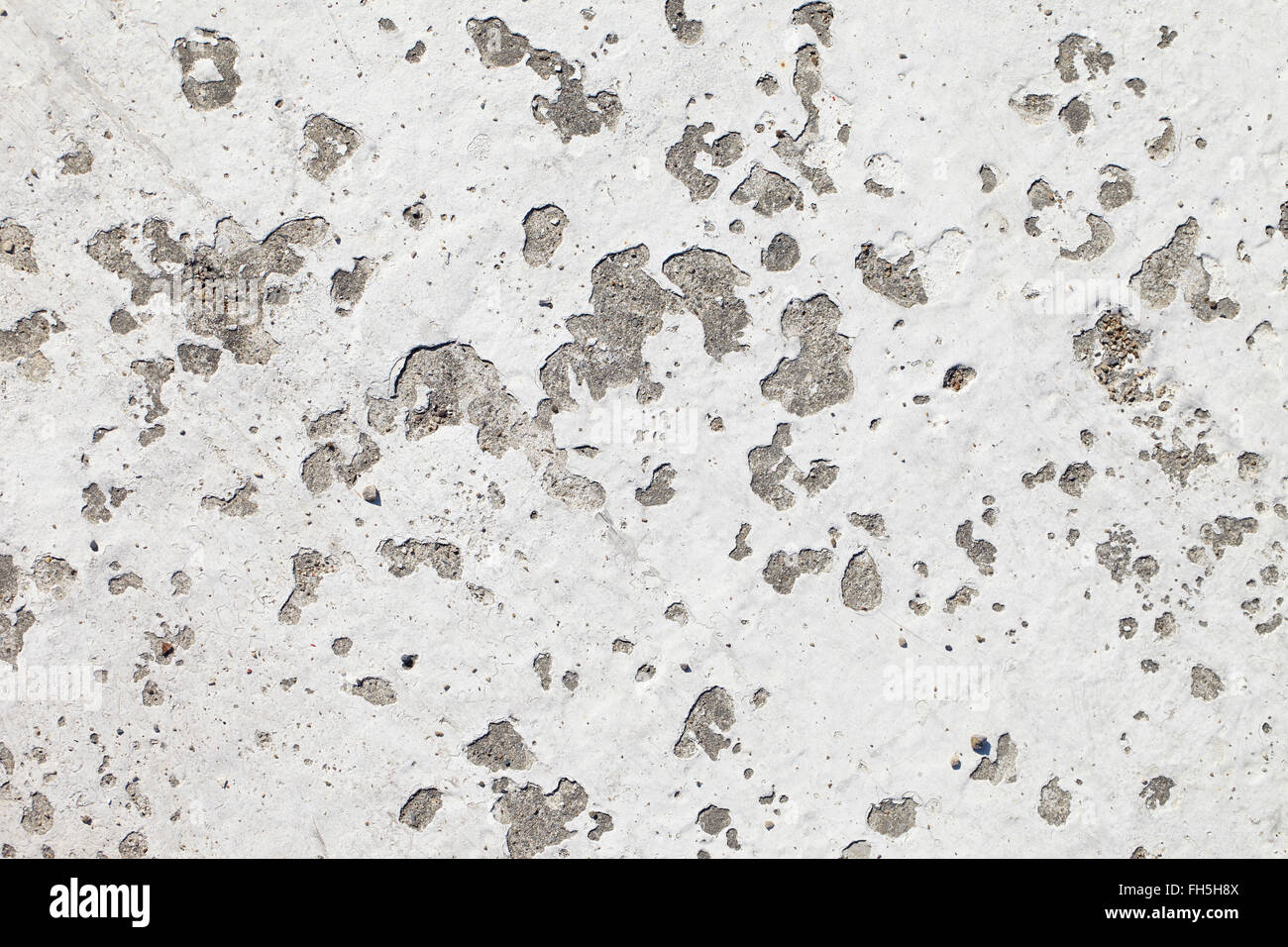 White Painted Cement Floor with Chipped Paint, Saint-Jean-de-Luz, France Stock Photo