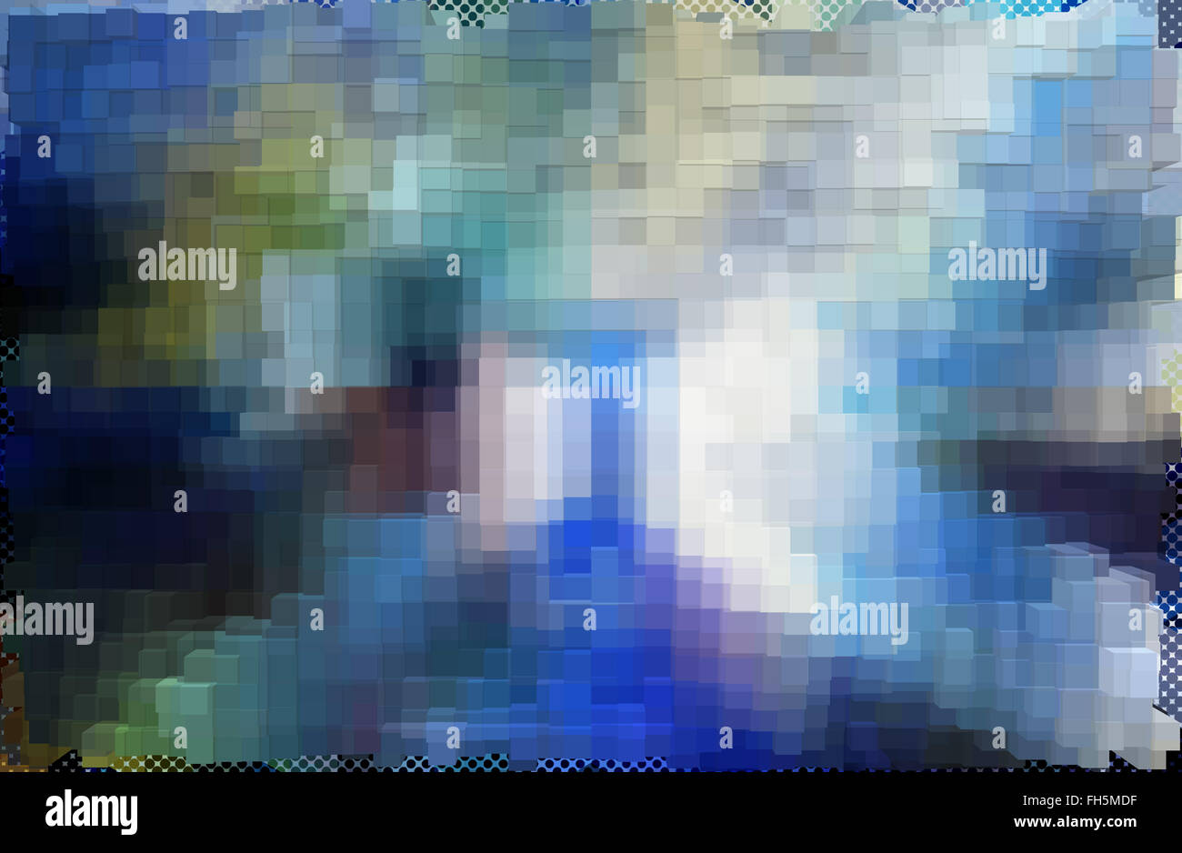 Blue color mosaic background hi-res stock photography and images - Alamy
