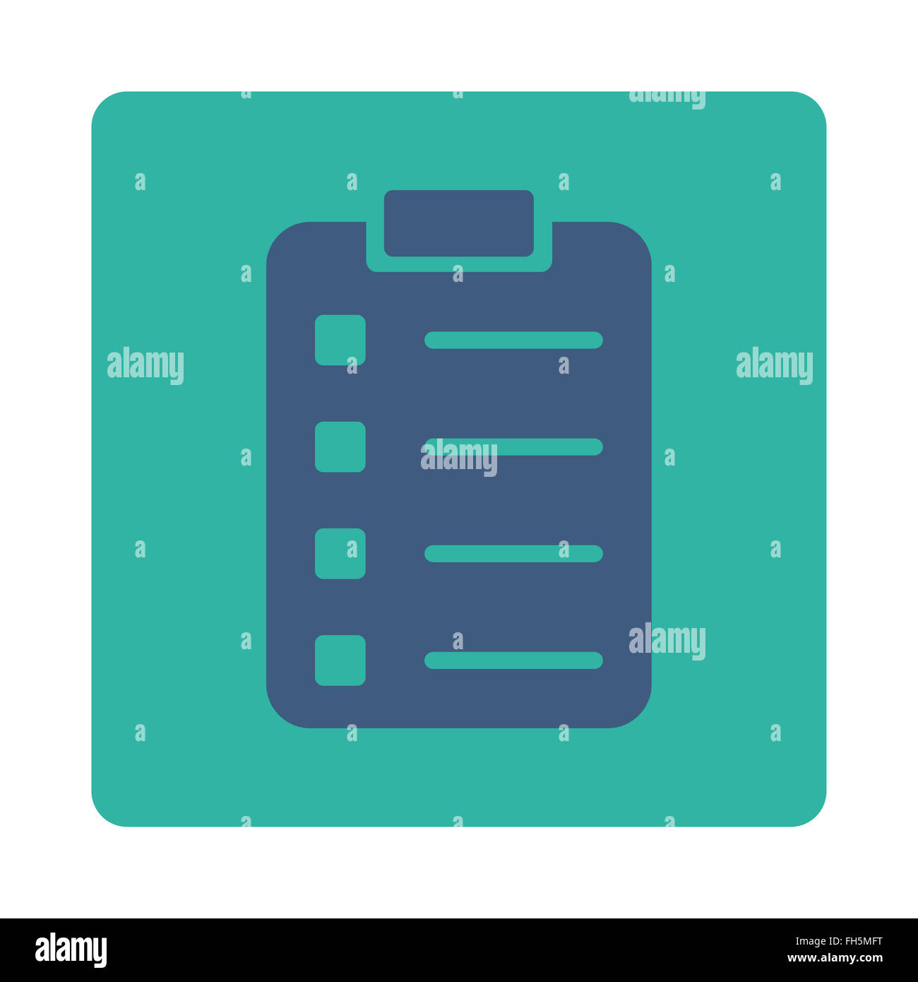 Pad Sheet Rounded Square Button Stock Photo