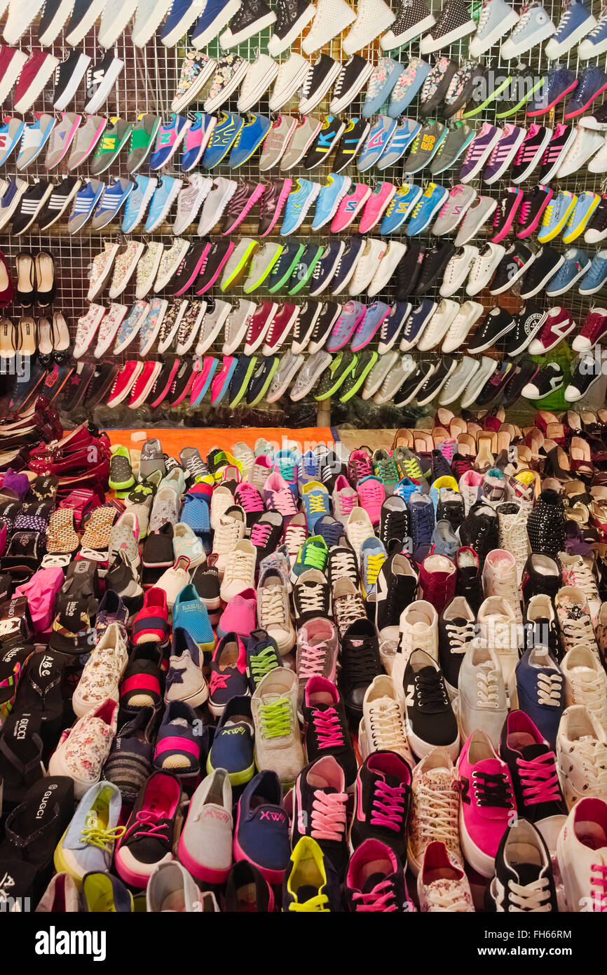 Shoes on sale at the night market in Hanoi Vietnam Stock Photo - Alamy