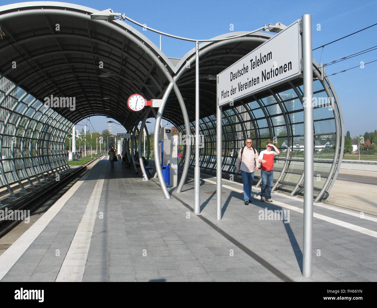 underground station 'Deutsche Telekom' in Bonn, Germany Stock Photo