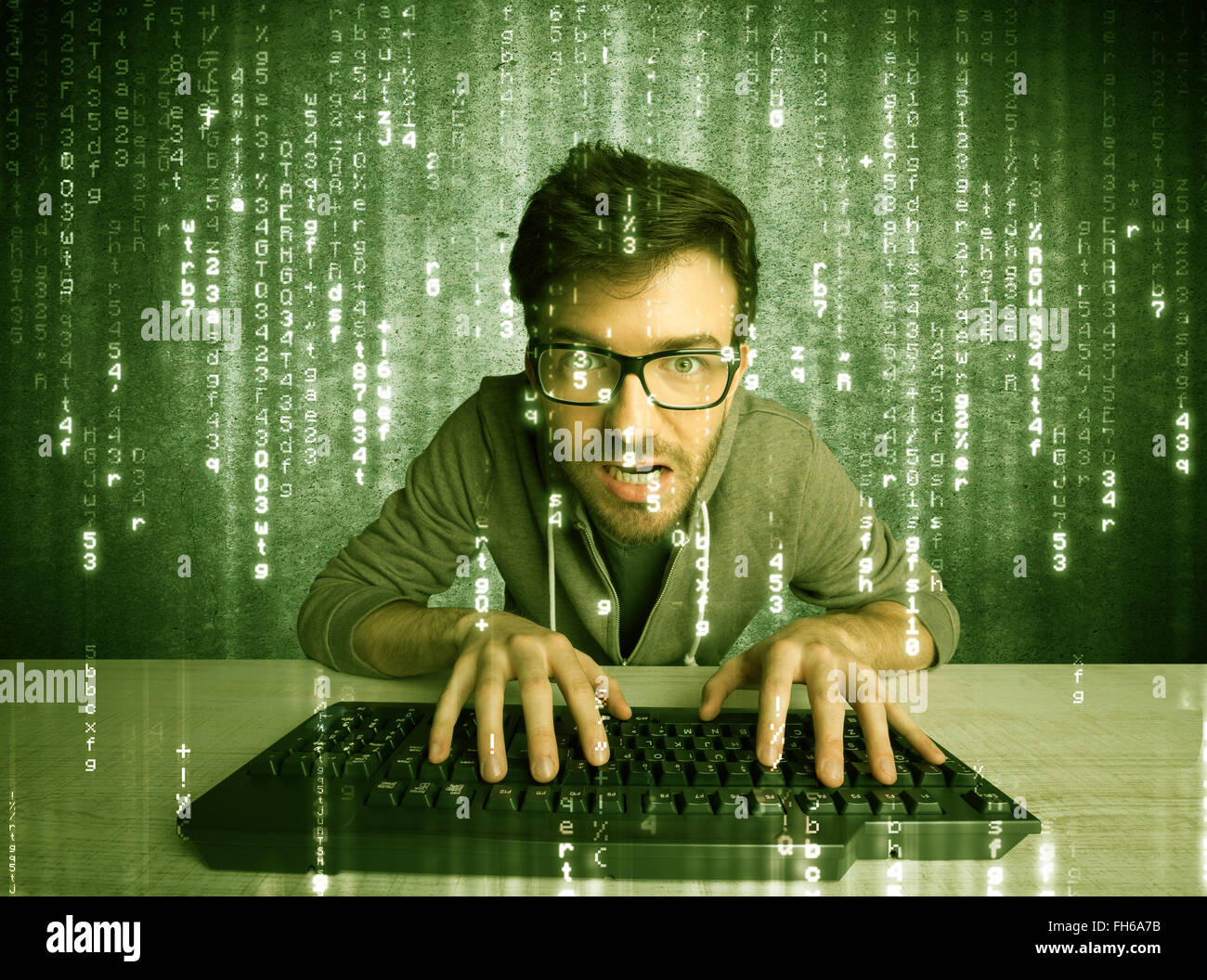 Online hacking in progress concept Stock Photo - Alamy