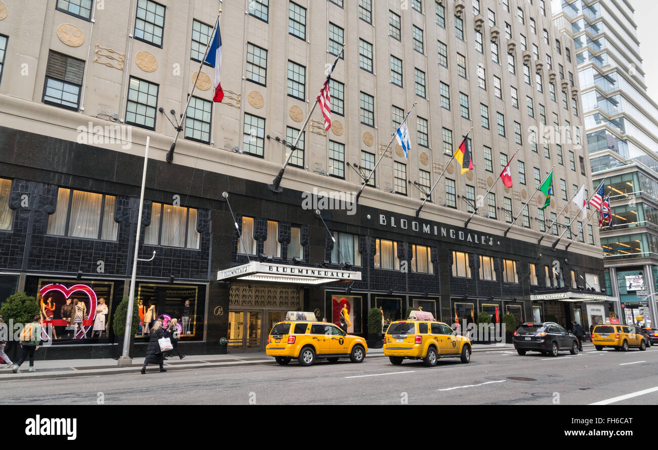 Exterior of Bloomingdales department store on Lexington Avenue in New