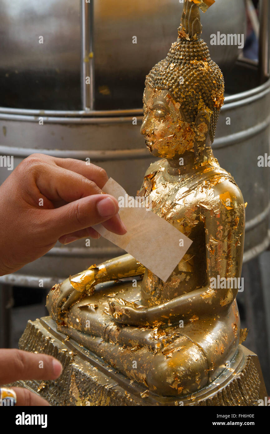 Statue buddhism buddhist gold leaf hires stock photography and images