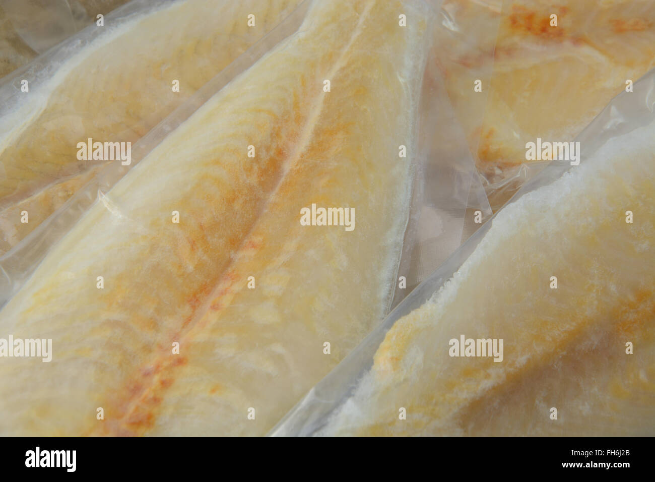Frozen flounder fish fillets in airtight vacuum package of plastic Stock Photo Alamy