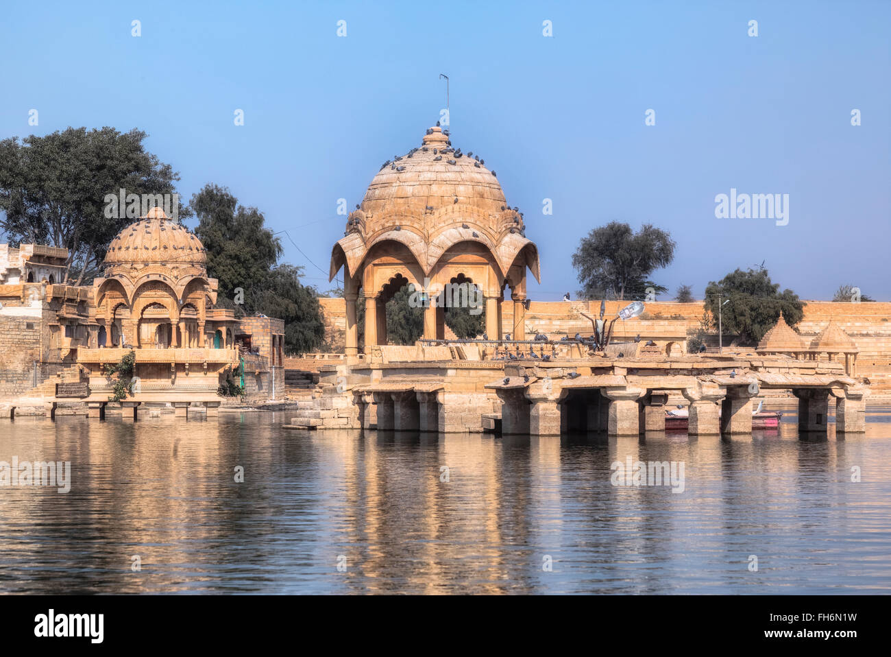 Ganga Sagar, Gadisar lake, Jaisalmer, Rajasthan; India; Asia; Stock Photo