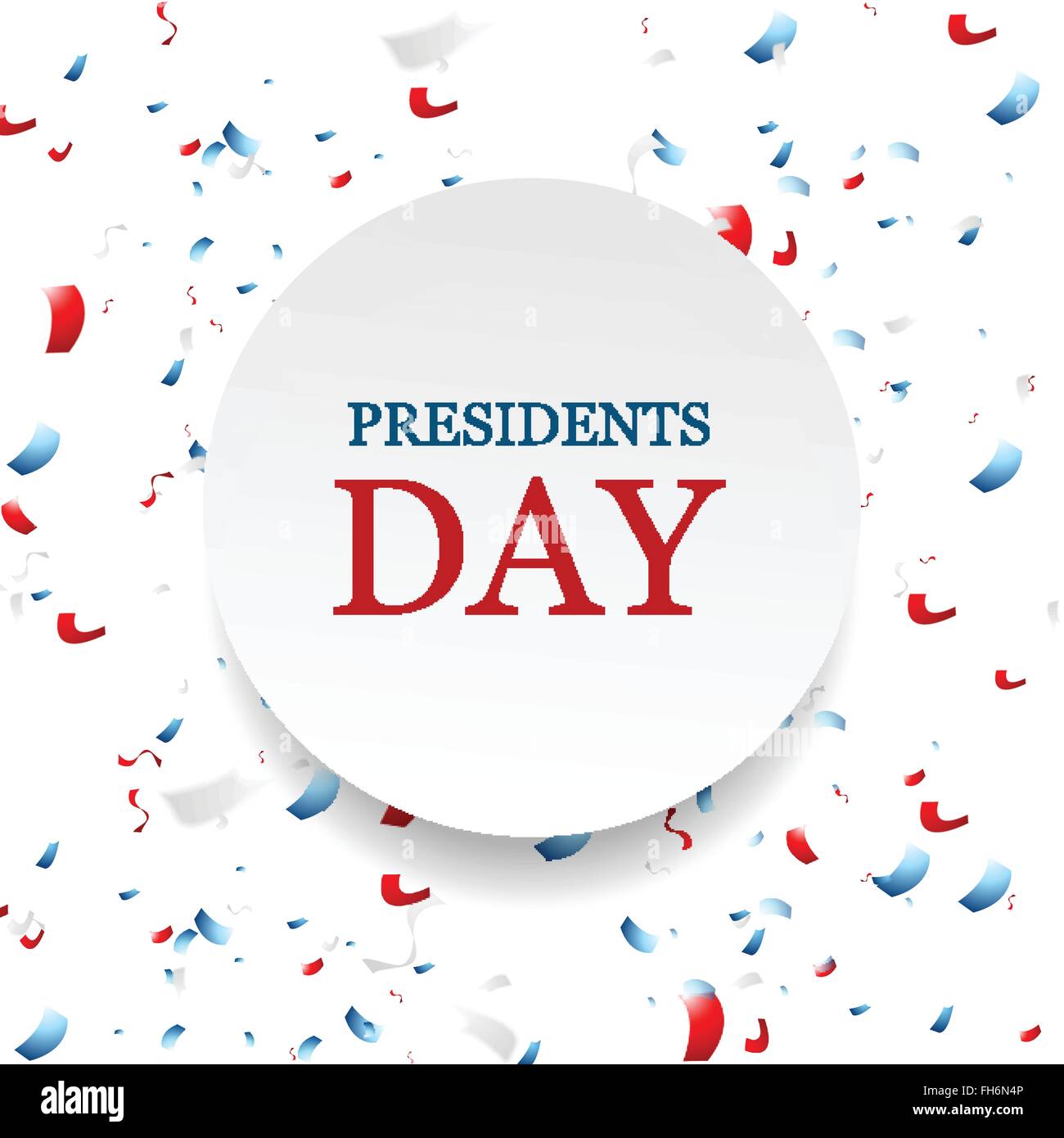 Presidents Day abstract USA colors confetti background. Vector graphic design Stock Vector