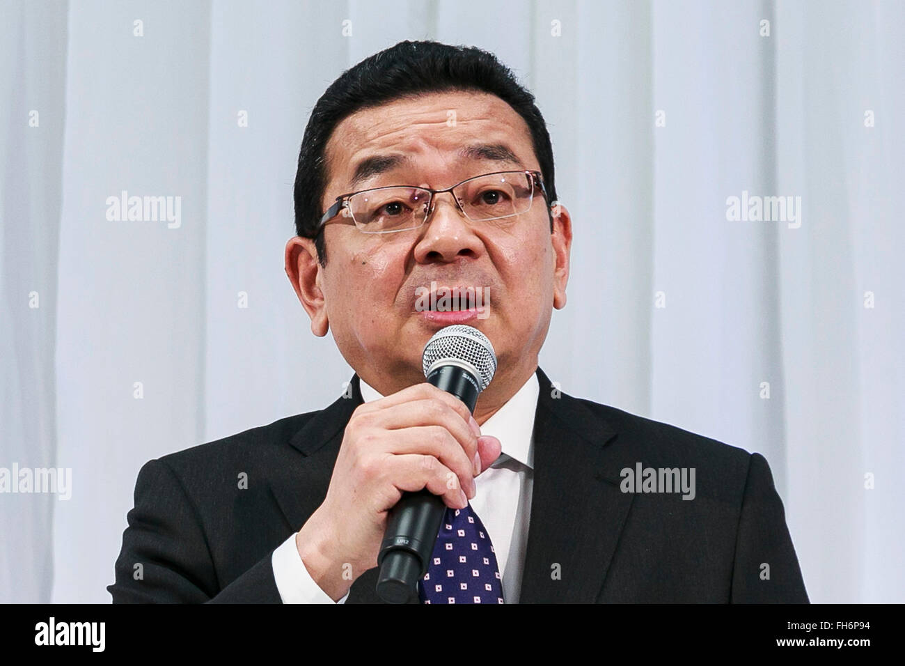 Honda Motors Co., Ltd. President & CEO Takahiro Hachigo speaks during a